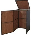 M&uuml;lltonnenverkleidung MCW-E25, M&uuml;lltonnenbox M&uuml;lltonnenabdeckung,...