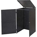 M&uuml;lltonnenverkleidung MCW-E25, M&uuml;lltonnenbox M&uuml;lltonnenabdeckung,...