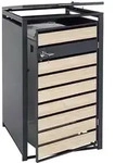 1er M&uuml;lltonnenverkleidung MCW-J81, M&uuml;lltonnenbox, erweiterbar, Metall 32kg,
