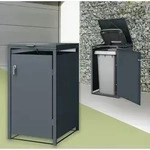 ML-Design M&uuml;lltonnenbox 1er f&uuml;r 1 Tonne, 240L, 68x80x116,3 cm, Anthrazit,...