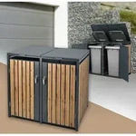 ML-Design M&uuml;lltonnenbox 2er f&uuml;r 2 Tonnen 240L 132x80x116,3 cm