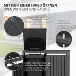ML-Design M&uuml;lltonnenbox 3er f&uuml;r 3 Tonnen, 240L 200x80x120 cm Anthrazit, Stahl,