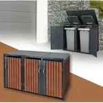 ML-Design M&uuml;lltonnenbox 3er f&uuml;r 3 Tonnen 240L 200x80x116,3 cm,...