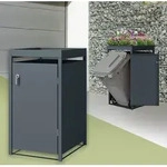 ML-Design M&uuml;lltonnenbox 1er mit Pflanzdach f&uuml;r 1 M&uuml;lltonne, 240L 68x80x124...