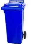 PROREGAL 2-Rad-M&uuml;lltonne MGB | HDPE-Kunststoff | HxBxT 94,5x48x54cm | 120...