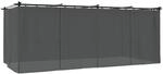 vidaXL Pavillon mit Vorh&auml;ngen Anthrazit 6x3 m Stahl