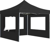 vidaXL Profi-Partyzelt Faltbar mit W&auml;nden Aluminium 3&times;3m Anthrazit