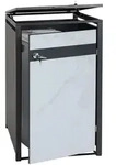 1er M&uuml;lltonnenverkleidung MCW-J82, M&uuml;lltonnenbox, erweiterbar, Metall 32kg,