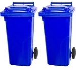 SuperSparSet 2x PROREGAL 2-Rad-M&uuml;lltonne MGB | HDPE-Kunststoff | 120 Liter |...