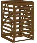 vidaXL M&uuml;lltonnenbox Honigbraun 84x90x128,5 cm Massivholz Kiefer - Braun
