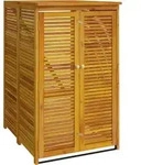 vidaXL M&uuml;lltonnenbox f&uuml;r 1 Tonne 70x89x117 cm Massivholz Akazie - Braun