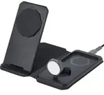 Uag 3In1 Drahtloses Reise-Ladeger&auml;t 15W Mit Magsafe + Kabel + Organiser - Schwarz -