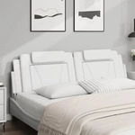 vidaXL Kopfteil-Kissen "Viana" Wei&szlig; 180 cm Kunstleder - Wei&szlig;