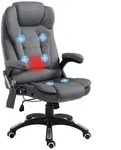 Vinsetto Massage-B&uuml;rostuhl mit Wippfunktion, Schreibtischstuhl mit Heizfunktion -