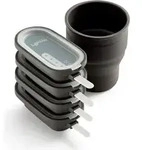 L&eacute;ku&eacute; Creamy Eisform plus Silikonbeh&auml;lter 4er set Braun - Braun