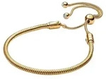 PANDORA Moments Schlangenarmband f&uuml;r Damen, Zirkonia, vergoldet - Gold
