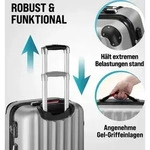 MONZANA&reg; 3tlg. Kofferset Schloss W&auml;sche Organizer Kofferwaage Gurt Gel-Griffe