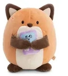 Nici Vos Geeks mit Spielzeug &ndash; Kuscheltier &ndash; 27 cm - Beige/Braun/Violett