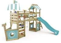 Gartenspielger&auml;t Wickey StormFlyer mit Schaukel und Sandk&auml;sten in Himmelblau