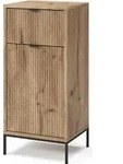 Badschrank Vicco Eliza Viking Oak 40 x 87 cm mit T&uuml;r und Schublade, Model 49513 -