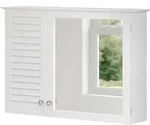 Badspiegelschrank Vicco Riad Wei&szlig; 68 x 48 cm mit 2 T&uuml;ren, Model 40442 - Wei&szlig;