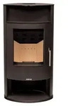 Justus wasserf. Kaminofen | Island Aqua 2.0 |10 kW| Stahl Schwarz - Schwarz