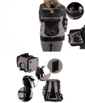 lionto Haustier-Rucksack, atmungsaktiver Hunderucksack mit Karabiner,...