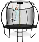 Kindertrampolin 305 cm mit Netz und Leiter &ndash; f&uuml;r Garten und Haus - Schwarz
