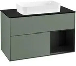 V&B Waschtischunterschrank Abdeckplatte bla m Finion 100x60,3cm, Reg re bla m Lac,