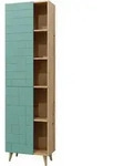 Badschrank Vicco Rudi Mintgr&uuml;n 56 x 193 cm mit T&uuml;ren, und offenen F&auml;chern, Model