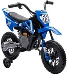 AIYAPLAY Kinder Elektro-Motorrad 12V Kindermotorrad mit Musik, 2,4-5 km/h - Blau