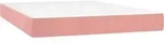 vidaXL Taschenfederkernmatratze Mittel Rosa 140x200x20 cm Samt - Rosa/Wei&szlig;