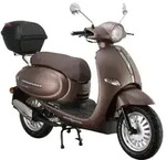 Motorroller Cappucino 125 ccm 85 km/h EURO 5+ mattbraun inkl. Topcase - Braun