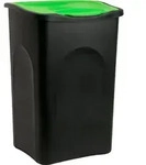 Stefanplast Abfallbeh&auml;lter, 50 l, EcoGreen, gr&uuml;ner Deckel - Gr&uuml;n