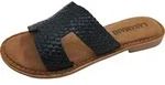 Lazamani Flor Damen Leder-Pantoletten Black Gr&ouml;&szlig;e 36 - Schwarz - 36