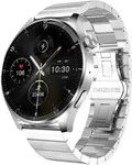 Forever Grand SW-710 Smartwatch f&uuml;r Herren, 1,45", Silber, Fitness Tracker, Puls,