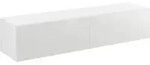 H&auml;ngeboard &lsquo;Evaton&lsquo; mit 2 Klappen 140 x 33 x 30 cm Wei&szlig;, hochglanz - Wei&szlig;