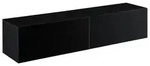 H&auml;ngeboard &lsquo;Evaton&lsquo; mit 2 Klappen 140 x 33 x 30 cm Schwarz, hochglanz -...