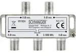 Schwaiger VTF7824 531, Kabelsplitter, 5 - 1000 MHz, Silber, Aluminium, 1 St&uuml;ck(e),