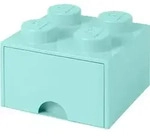 LEGO Aufbewahrungsbox 4 mit Schublade - aqua - Blau