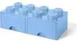 LEGO&reg; Aufbewahrungsbox 8 mit Schubladen - hellblau - Blau