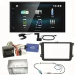 Kenwood DMX-125DAB Bluetooth DAB+ USB Einbauset f&uuml;r Golf 5 6 Passat 3C B7 Touran