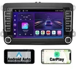 7 Zoll WIFI GPS NAVI BT SWC Android15 Autoradio GPS NAVI BT Carplay F&uuml;r Golf Passat