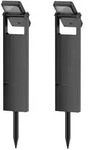 LUMISKY BRITY Solar-LED-Wegleuchten, 2er-Pack, Schwarz, warmwei&szlig;es Licht,