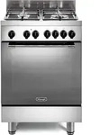 De&rsquo;Longhi GEMMA 66 ML, Freistehender Herd, Edelstahl, Drehregler, Edelstahl,