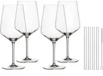 NACHTMANN 105438 TASTES GOOD Cocktail/Spritz Gl&auml;ser 4er Set und Glastrinkhalme -