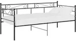 vidaXL Schlafsofa Bettgestell Schwarz Metall 90x200 cm - Schwarz