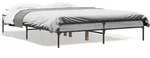 vidaXL Bettgestell Grau Sonoma 120x200 cm Holzwerkstoff und Metall - Grau
