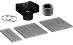 Bosch DWZ1BK1S1, Abluftset f&uuml;r Dunstabzugshaube, Schwarz, Grau, Bosch, 7 St&uuml;ck(e) -