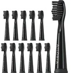 AILORIA FLASH TRAVEL - Ersatzb&uuml;rstenk&ouml;pfe 12er Set SCHWARZ / SCHWARZ - Schwarz